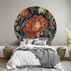 Artgeist Apvalus fototapetas - Tapestry-style large retro flowers