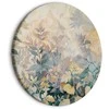 Artgeist Apvalus paveikslas ant drobės - Tapestry Pattern with a Meadow and Flowers Kilim with a Spring Motif