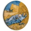 Artgeist Apvalus paveikslas ant drobės - Noon: Rest from Work (Vincent Van Gogh)