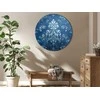 Artgeist Apvalus paveikslas ant drobės - Retro Ornament: Decorative Motif in Worn Blues