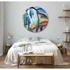 Artgeist Apvalus paveikslas ant drobės - Franz Marc – Mėlyna Horse