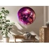 Artgeist Apvalus paveikslas ant drobės - Magenta disco ball