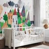 Artgeist Fototapetas - A colourful treasure island with a castle - a pirate ship at sea for children