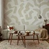 Artgeist Fototapetas - Abstract composition - beige patterns in shapes on a baltas background