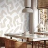 Artgeist Fototapetas - Abstract composition - beige patterns in shapes on a baltas background
