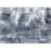 Artgeist Fototapetas - Abstraction with nature - exotic leaves on a mėlynas background with pattern