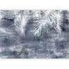 Artgeist Fototapetas - Abstraction with nature - exotic leaves on a mėlynas background with pattern