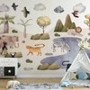 Artgeist Fototapetas - Africa for Toddlers - Savannah Animals in Pastel Colours