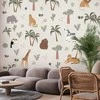 Artgeist Fototapetas - African Composition - Animals for the Children's Room on a Paper Background