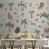 Artgeist Fototapetas - African Composition - Animals for the Children's Room on a Paper Background