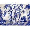 Artgeist Fototapetas - Ancient vineyard - three women in a portal painted with mėlynas ink