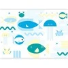 Artgeist Fototapetas - Animals in the sea - geometric mėlynas fish in water for kids