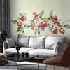 Artgeist Fototapetas - Apple branch - delicate landscape with a plant and apples on a baltas background