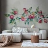 Artgeist Fototapetas - Apple branch - landscape with a plant and red apples on a baltas background