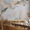 Artgeist Fototapetas - Baltas Stone - Elegant Marble With Golden Highlights
