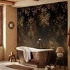 Artgeist Fototapetas - Baroque Ornaments in Patinated Gold and Browns: Retro Motif