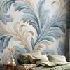Artgeist Fototapetas - Baroque Ornaments in Light Kreminis-Mėlyna Hues