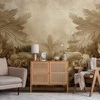 Artgeist Fototapetas - Carved Baroque Ornaments: Rich Composition in Sepia Colors