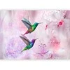 Artgeist Fototapetas - Colourful Hummingbirds (Violetinė)
