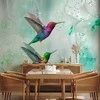 Artgeist Fototapetas - Colourful Hummingbirds (Žalias)