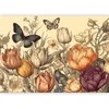 Artgeist Fototapetas - Colourful tulips on a cream background
