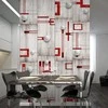 Artgeist Tapetas - Concrete, red frames and baltas knobs