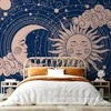 Artgeist Fototapetas - Cosmic Harmony - Illustration of the Sun and Moon on a Navy Background