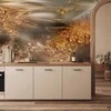 Artgeist Fototapetas - Dandelions' World (Gold)