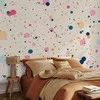 Artgeist Fototapetas - Dots Speckles and Splatters Multicolored Cheerful Pattern on a Light Rožinė Background