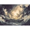 Artgeist Fototapetas - Epic Light Play: The Sun Battling for Dominance Over the Clouds