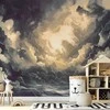 Artgeist Fototapetas - Epic Light Play: The Sun Battling for Dominance Over the Clouds