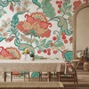 Artgeist Fototapetas - Ethnic vegetation - plant motif with ornaments in coloured flowers