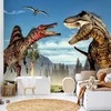 Artgeist Fototapetas - Fighting Dinosaurs