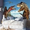 Artgeist Fototapetas - Fighting Dinosaurs