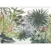 Artgeist Fototapetas - Flora of Madagascar - Tropical Landscape With Watercolour Animals