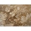Artgeist Fototapetas - Floral Ornaments Carved in Delicate Sepia and Brown Shades