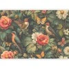 Artgeist Fototapetas - Flowers, birds and butterflies – vintage-style illustration