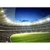 Artgeist Fototapetas - Football pitch - illuminated stadium with crowded stands