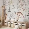 Artgeist Fototapetas - Forest Land With Animals Painted in Watercolours
