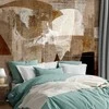 Artgeist Fototapetas - Geometric abstraction with shapes - composition in ruda colours