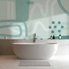 Artgeist Fototapetas - Geometric forms and patterns - abstract background with turquoise patterns