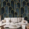 Artgeist Fototapetas - Gold and Navy Mėlyna Pattern
