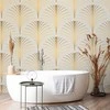 Artgeist Fototapetas - Gold Linear Pattern on Marble Background