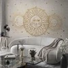 Artgeist Fototapetas - Golden Sun and Moon - Artistic Illustration in Retro Style