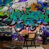 Artgeist Fototapetas - Graffiti: mėlynas theme