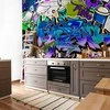Artgeist Fototapetas - Graffiti: violet theme