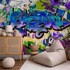 Artgeist Fototapetas - Graffiti: violet theme