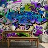 Artgeist Fototapetas - Graffiti: violet theme