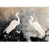 Artgeist Fototapetas - Herons and cherry blossoms - oriental-style illustration depicting birds