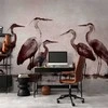 Artgeist Fototapetas - Herons painted with ink